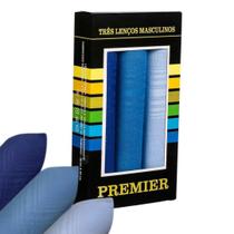 Caixa c/ 3 Lenço Algodão Puro Cores 39cm Premier
