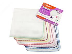 Caixa C/ 5 Fralda Pinte E Borde Cremer 70x70cm Com Crochê