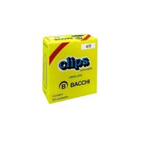 Caixa c/50 clips galvanizados 4/0 clipes escritório bacchi