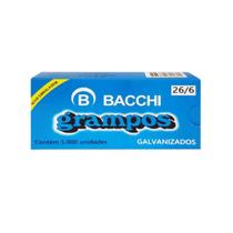 Caixa c/5000 grampos para grampeador 26/6 bacchi galvanizado