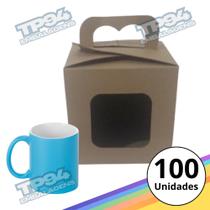 Caixa c/ visor para Caneca - Pacote c/ 100 unidades Caixa c/ visor para Caneca - Pacote c/ 100 unidades