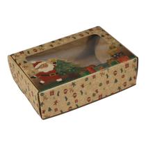 Caixa C/Visor para Presente de Natal Papai Noel 22X15X7 Quantidade:5 Caixa C/Visor para Presente de Natal Papai Noel 22X15X7 Quantidade:5