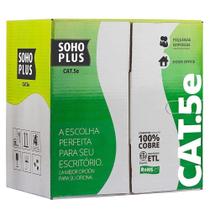 Caixa Cabo De Rede Furukawa Soho Plus Cat.5e U/utp 24awg Cmx 305m Azul 23200099 Caixa Cabo De Rede Furukawa Soho Plus Cat.5e U/utp 24awg Cmx 305m Azul 23200099