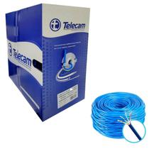 Caixa Cabo de Rede Internet 300 Mts Rj45 Cftv Cameras Vigilancia Cat5 Telecam Azul Multivias