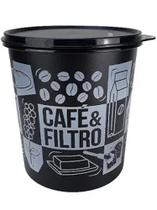 Caixa café filtro para armazenar café e filtro Tupperware