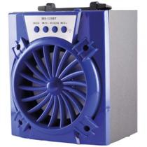 Caixa Caixinha Som Portátil Amplificada 8W Bluetooth Mp3 Usb Sd Pendrive Azul