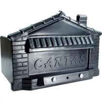 Caixa Carta Power Plastica Gradil ''Casinha''Preta Sem Pintura 023Sppt Caixa Carta Power Plastica Gradil ''Casinha''Preta Sem Pintura 023Sppt