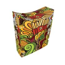 Caixa Cartão Batata Frita Salgados Verde 100 Unidades