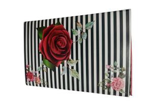 Caixa Cartonada Estampa Floral Presente Fechamento em Imã P - Stop Flores