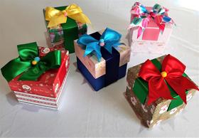 Caixa Cartonada Mini Panetone com Tampa 9x9x5