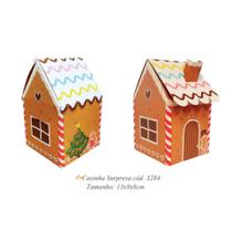 Caixa casinha de natal 13x8x8