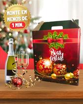 Caixa Cesta Natal - Embalagem Maleta - Papelão - 10 unidades Caixa Cesta Natal - Embalagem Maleta - Papelão - 10 unidades