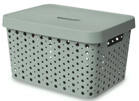 Caixa Cesto Organizador C/ Tampa 17l - Várias Cores - Usual Utilidades Caixa Cesto Organizador C/ Tampa 17l - Várias Cores - Usual Utilidades
