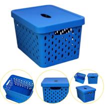 Caixa Cesto Organizador Multiuso Empilhável 17 Lts Cor Azul orgbrasil 000.024 Caixa Cesto Organizador Multiuso Empilhável 17 Lts Cor Azul orgbrasil 000.024