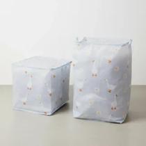 Caixa cesto organizador para birnquedos e roupas 2 unidades azul