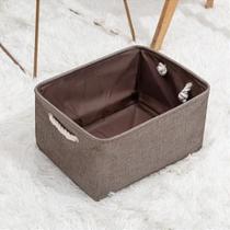 Caixa Cesto Organizador Tecido Lona Resistente 41x32x20cm