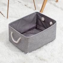 Caixa Cesto Organizador Tecido Lona Resistente 41x32x20cm Caixa Cesto Organizador Tecido Lona Resistente 41x32x20cm