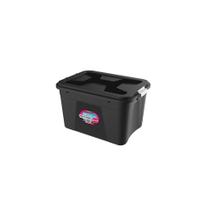 Caixa Cesto Organizadora Multiuso 56 Litros Grande Preto