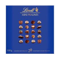 Caixa Chocolates Lindt Pralines Azul/Rosa 100g cada