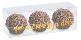 Caixa Clean 3 Doces Ouro 12 x 4 x 4cm - 10 unidades - Cromus