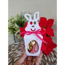 Caixa coelho com visor para Bombons (10x6x3,5cm ) 43 unidades com fitilhos