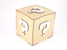 Caixa Cofre em MDF Minecraft 15X15cm