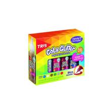 Caixa Cola Glitter 6X23G 6 Cores - TRIS Caixa Cola Glitter 6X23G 6 Cores - TRIS