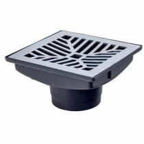 CAIXA COLETORA COM GRELHA DE ALUMINIO CÔNCAVA 20x20 - Ponteira Brec CAIXA COLETORA COM GRELHA DE ALUMINIO CÔNCAVA 20x20 - Ponteira Brec