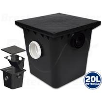 Caixa Coletora De Gordura Grande 42l Com Cesto Injetada Para Limpeza Metasul Preta Caixa Coletora De Gordura Grande 42l Com Cesto Injetada Para Limpeza Metasul Preta