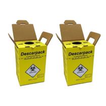 Caixa Coletora P/ Material Perfurocortante 3l 2u Descarpack Caixa Coletora P/ Material Perfurocortante 3l 2u Descarpack