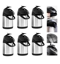 Caixa com 06 Garrafas Térmica De Inox 2,5 Litros Prata