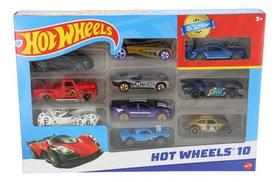 Caixa Com 10 Carrinhos Hot Wheels Sortidos - Mattel C/1 Raro