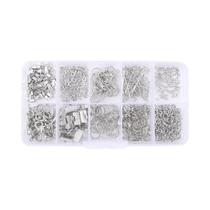 Caixa Com 10 Compartimentos E 700 Peças De Acessórios Para Joias, Incluindo Fechos Lagosta, Ganchos