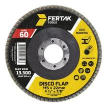 Caixa com 10 Discos de Lixa Flap 4.1/2" Grão 60 Fertak Caixa com 10 Discos de Lixa Flap 4.1/2" Grão 60 Fertak