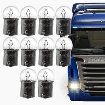 Caixa com 10 Lâmpadas Automotivas (TR67) R10w 24v 10w BA15s para Sinalização de Carro