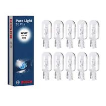 Caixa com 10 Lâmpadas PINGO T10 W5W 12v Original Bosch Pure Light