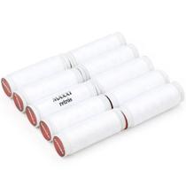 Caixa com 10 Linhas para Costura Maxxi Retrós Branca - Círculo Caixa com 10 Linhas para Costura Maxxi Retrós Branca - Círculo