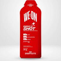 Caixa com 10 Sachês Gel 32g Energy Shot WEON Sabor Morango Caixa com 10 Sachês Gel 32g Energy Shot WEON Sabor Morango