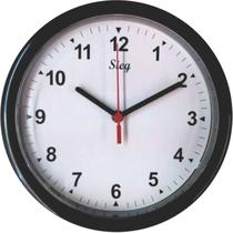 Caixa Com 10 Unids De Relógio Redondo Preto Fundo Liso 24Cm Caixa Com 10 Unids De Relógio Redondo Preto Fundo Liso 24Cm