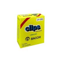Caixa com 100 clips galvanizados 2/0 (00) clipes bacchi novo
