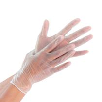 Caixa com 100 Luvas Vinil s/ Pó G Nobre CA 41265 p/ Químicos e Saúde Transparente