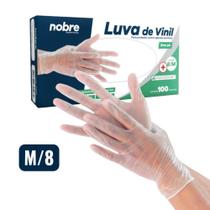 Caixa Com 100 Luvas Vinil S- Pó M Nobre Ca 41265 P- Químicos E Saúde Transparente Caixa Com 100 Luvas Vinil S- Pó M Nobre Ca 41265 P- Químicos E Saúde Transparente
