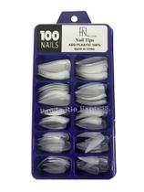 Caixa Com 100 Tips Estileto Para Alongamento De Unhas Fan Nails Profissnal