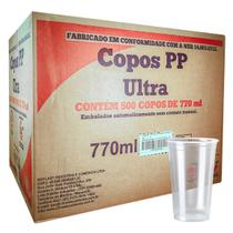 Caixa com 1000UN copo 300 ou 330ml descartável PP liso chopp suco açai Caixa com 1000UN copo 300 ou 330ml descartável PP liso chopp suco açai