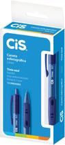 Caixa com 12 Canetas retratil Cis Linea 0.7mm Azul Sertic