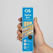 Caixa com 12 canetas spiro 07 tinta azul ponta fina douradas Caixa com 12 canetas spiro 07 tinta azul ponta fina douradas