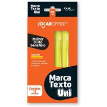 Caixa com 12 Marca Texto Amarela Uni Jocar Office