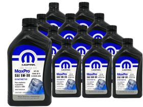 Caixa com 12 Óleo MOPAR MaxPro 5w30 Sintético Para Motores Gasolina, Etanol e GNV