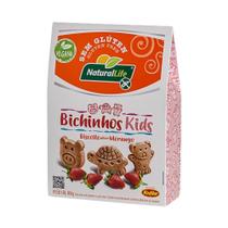 Caixa com 12 pacotes de Bichinhos Kids Sabor Morango Vegano Sem Glúten Kodilar 80g