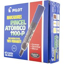 Caixa com 12 Pincel Atomico 1100P Azul Recarregavel Pilot Caixa com 12 Pincel Atomico 1100P Azul Recarregavel Pilot